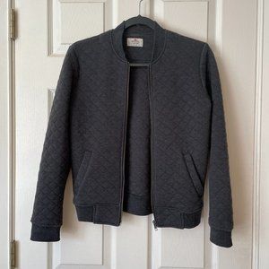Marine Layer Quilted Gray Bomber Jacket Size XS